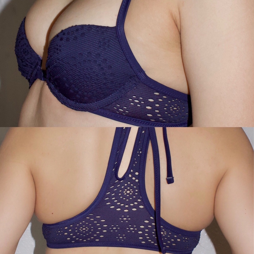 Aerie keyhole cutout eyelet lace swim top